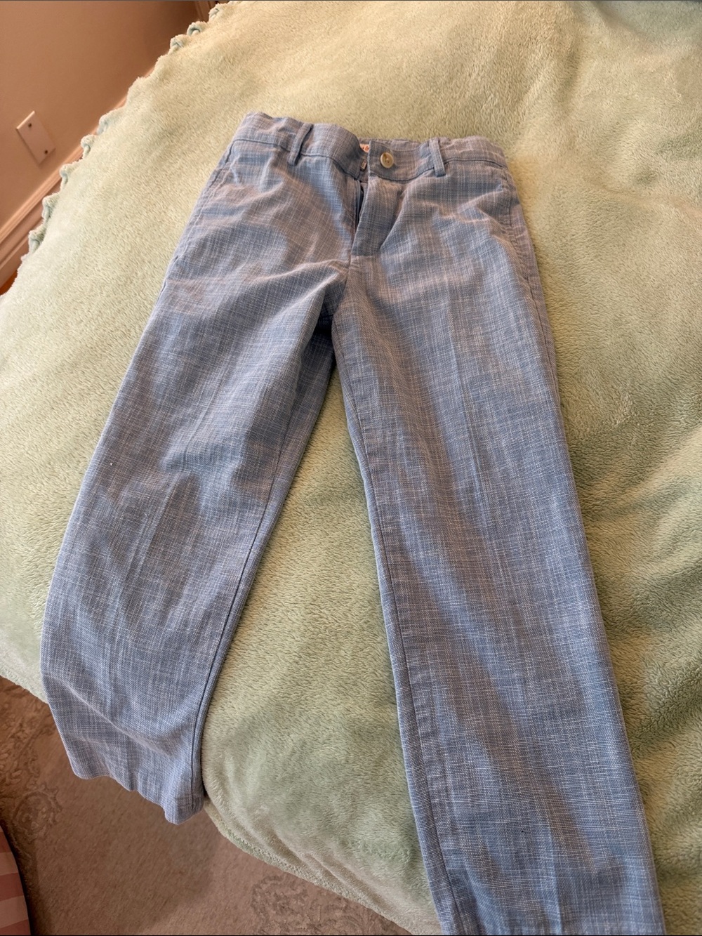 Cat & Jack Light Blue Plaid Kids Pants